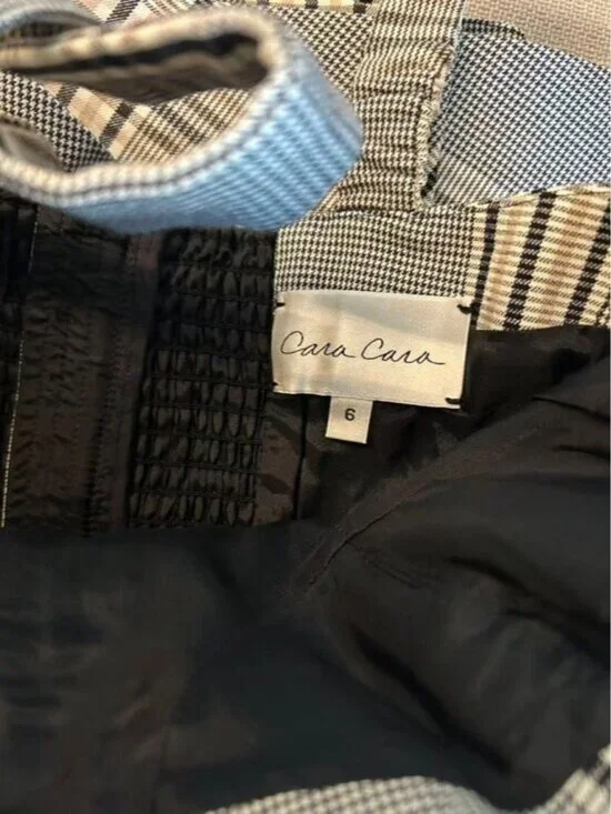 BEST Cara Cara Calypso Midi Dress Sz6 Raymond Plaid Party Wedding Event Classic - Picture 7 of 10